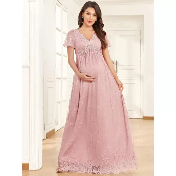 EverPretty Womens Lantern Sleeve Double V Neck Lace Embroidered A Line Maternity Photoshoot Dress 01537EYEverPretty Womens Lantern Sleeve Double V Neck Lace Embroidered A Line Maternity Photoshoot Dress 01537EY