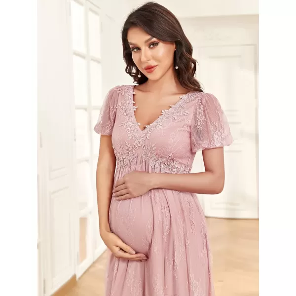 EverPretty Womens Lantern Sleeve Double V Neck Lace Embroidered A Line Maternity Photoshoot Dress 01537EYEverPretty Womens Lantern Sleeve Double V Neck Lace Embroidered A Line Maternity Photoshoot Dress 01537EY