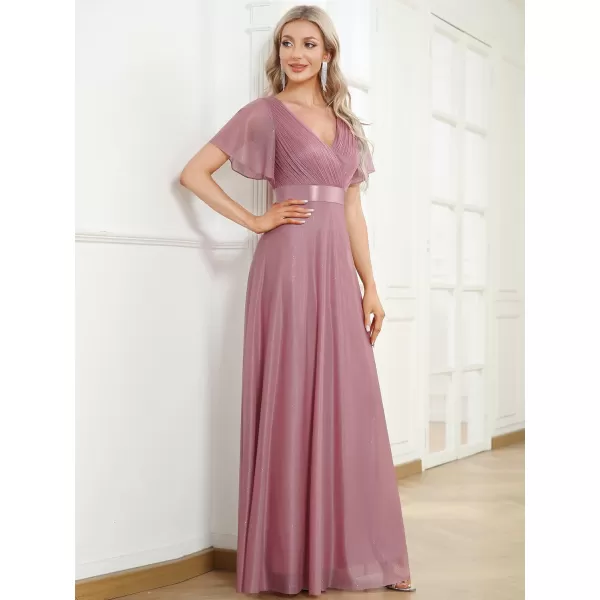 EverPretty Womens Short Sleeves Aline Sparkle Formal Dresses 50159Orchid