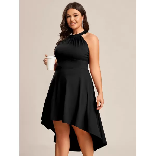 EverPretty Womens Summer ALine Halter Plus Size Sundresses Causal Cocktail Dress 01782PZBlack