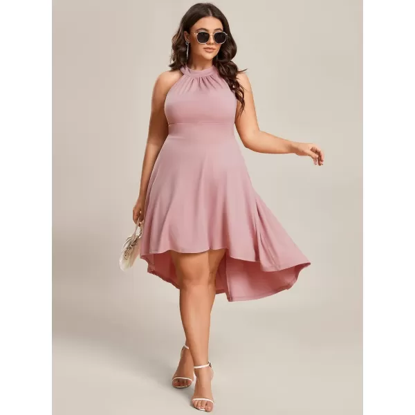 EverPretty Womens Summer ALine Halter Plus Size Sundresses Causal Cocktail Dress 01782PZDusty Rose