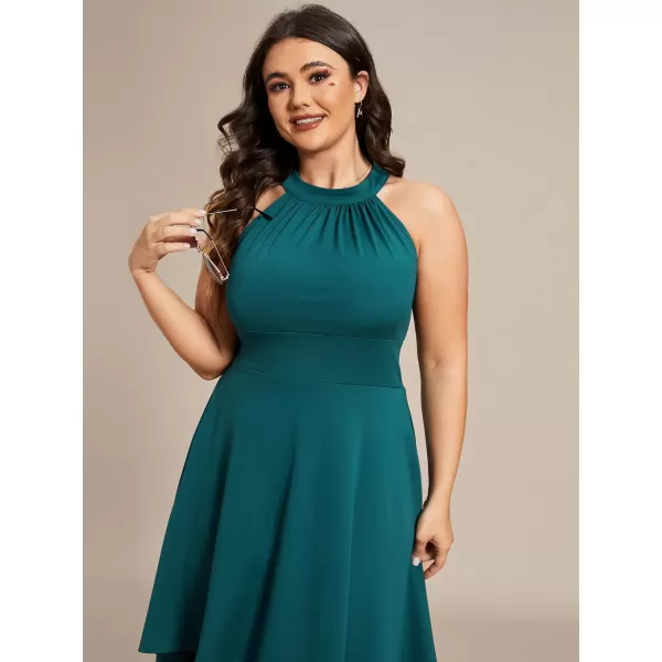 EverPretty Womens Summer ALine Halter Plus Size Sundresses Causal Cocktail Dress 01782PZTeal