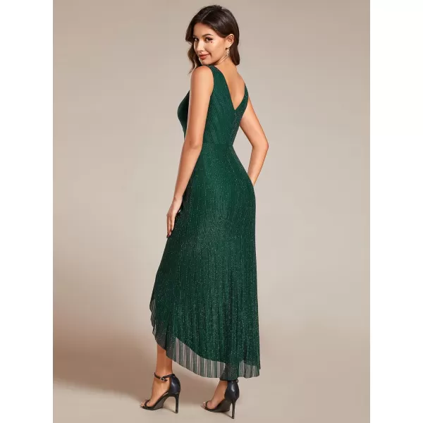 EverPretty Womens Summer Mermaid Sleeveless Glitter Midi Prom Dress Wedding Guest Dresses 02117Dark Green