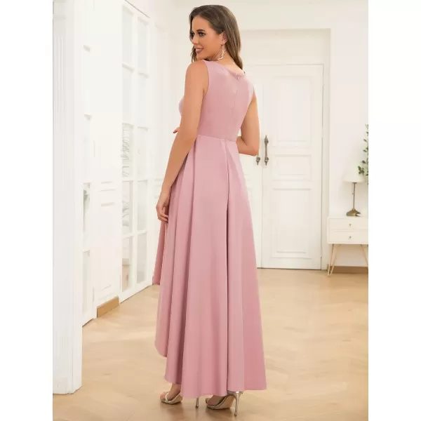 EverPretty Womens V Neck Sleeveless Pleated High Low Maternity Dress for Photoshoot 0290BEYDusty Rose