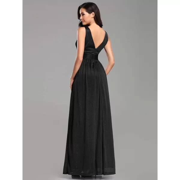 EverPretty Womens VNeckline Sexy Long A Line Evening Cocktail Dresses Burgundy US100 Black