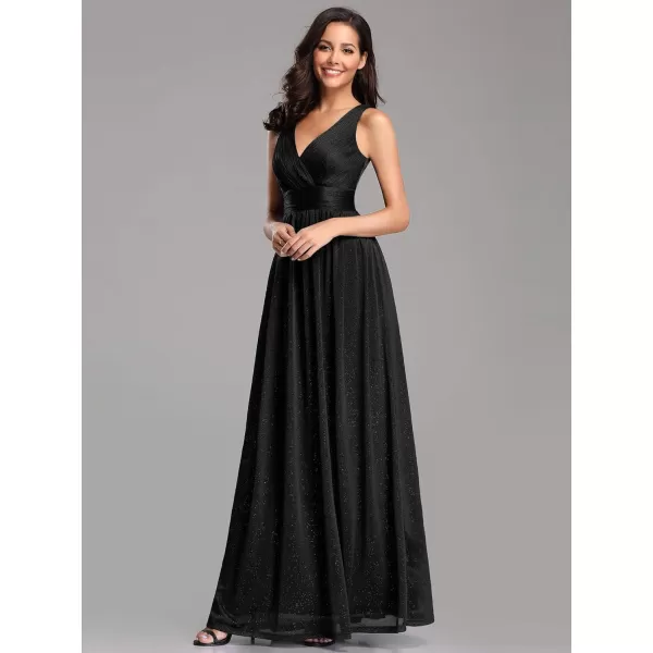 EverPretty Womens VNeckline Sexy Long A Line Evening Cocktail Dresses Burgundy US1012 Black