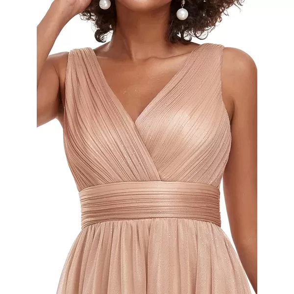 EverPretty Womens VNeckline Sexy Long A Line Evening Cocktail Dresses Burgundy US1012 Gold