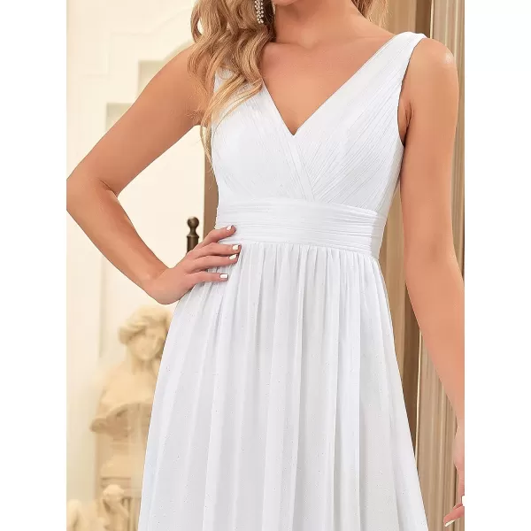 EverPretty Womens VNeckline Sexy Long A Line Evening Cocktail Dresses Burgundy US1012 White