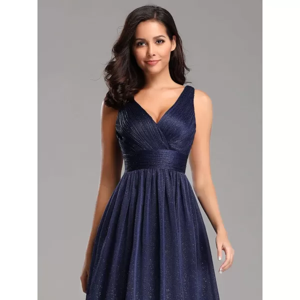 EverPretty Womens VNeckline Sexy Long A Line Evening Cocktail Dresses Burgundy US1014 Navy Blue