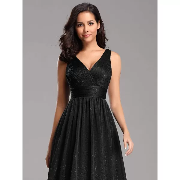 EverPretty Womens VNeckline Sexy Long A Line Evening Cocktail Dresses Burgundy US1018 Black