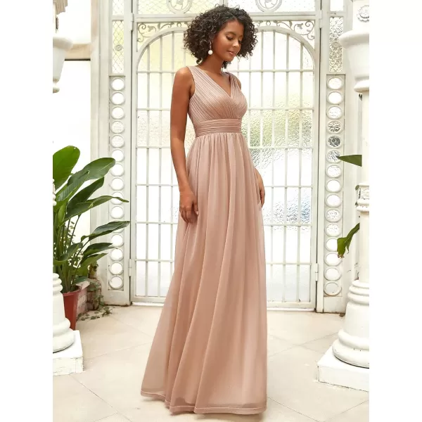 EverPretty Womens VNeckline Sexy Long A Line Evening Cocktail Dresses Burgundy US1022 Gold