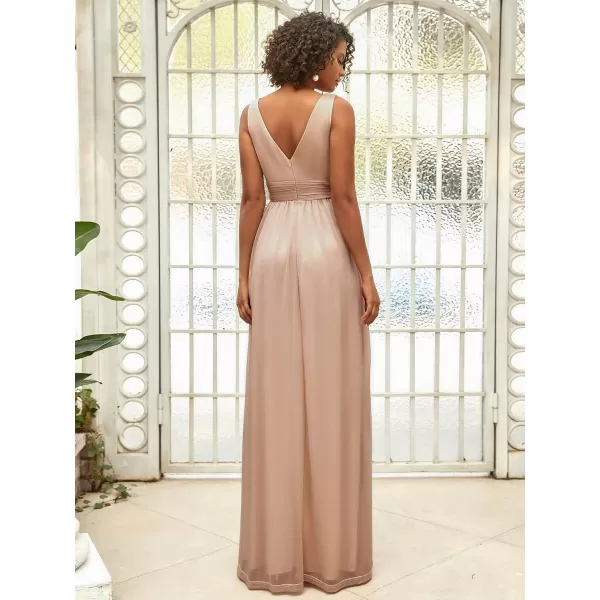 EverPretty Womens VNeckline Sexy Long A Line Evening Cocktail Dresses Burgundy US1022 Gold