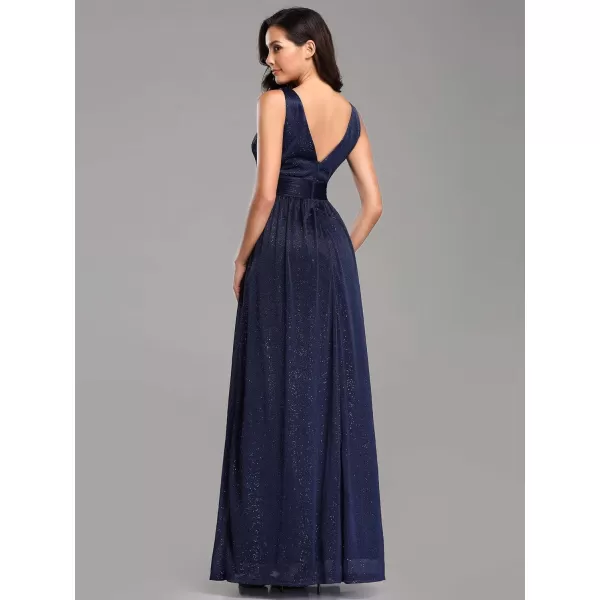 EverPretty Womens VNeckline Sexy Long A Line Evening Cocktail Dresses Burgundy US1022 Navy Blue