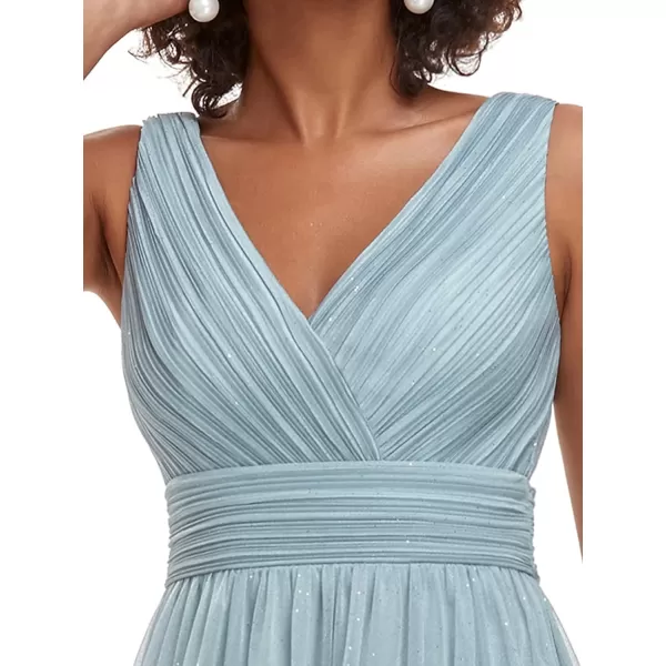 EverPretty Womens VNeckline Sexy Long A Line Evening Cocktail Dresses Burgundy US106 Blue