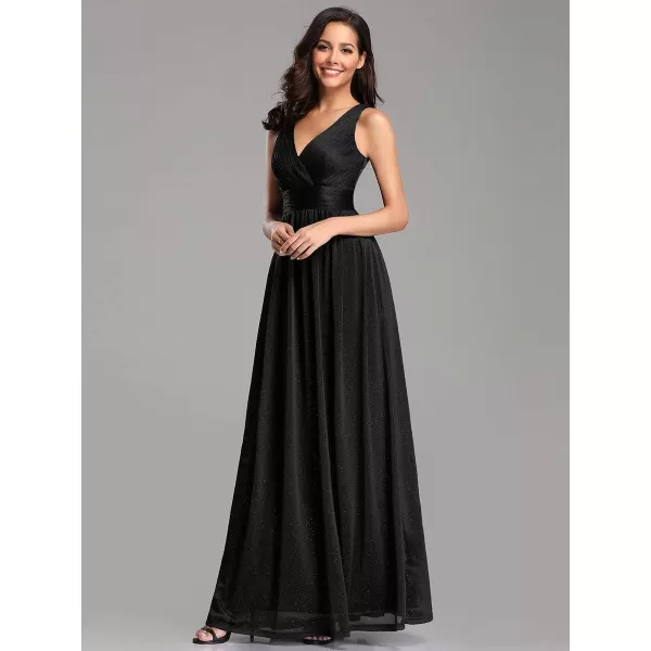 EverPretty Womens VNeckline Sexy Long A Line Evening Cocktail Dresses Burgundy US10One Size Black