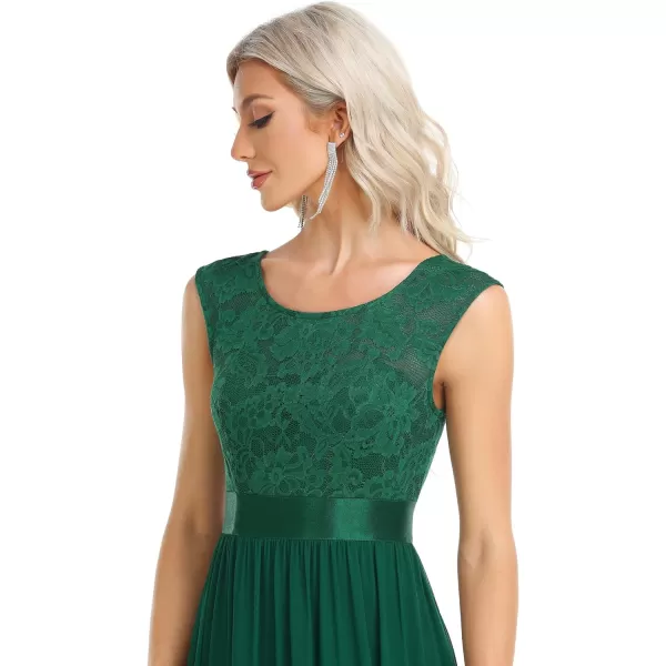 EverPretty Womens Womens Crew Neck Ruched Empire Wasit Bridesmaid DressesAgreen
