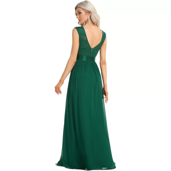EverPretty Womens Womens Crew Neck Ruched Empire Wasit Bridesmaid DressesAgreen