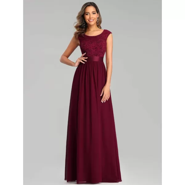 EverPretty Womens Womens Ruched Empire Wasit Bridesmaid Dresses 0646Burgundy