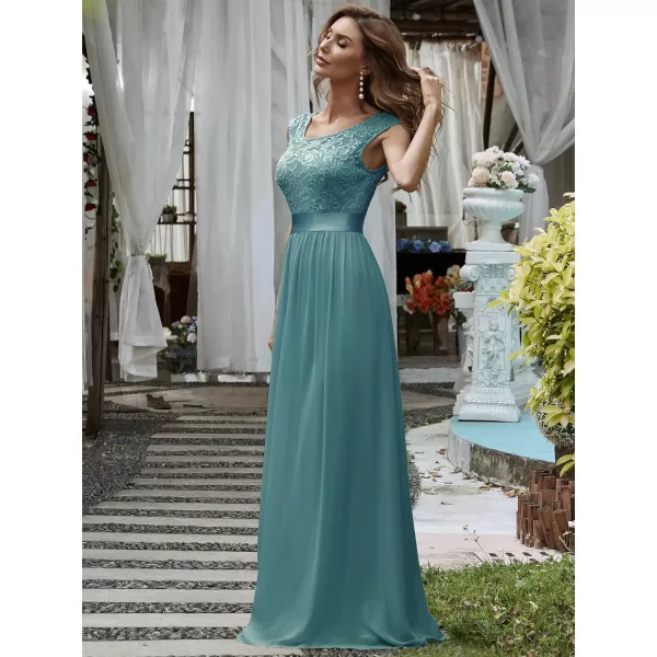 EverPretty Womens Womens Ruched Empire Wasit Bridesmaid Dresses 0646Demin Blue