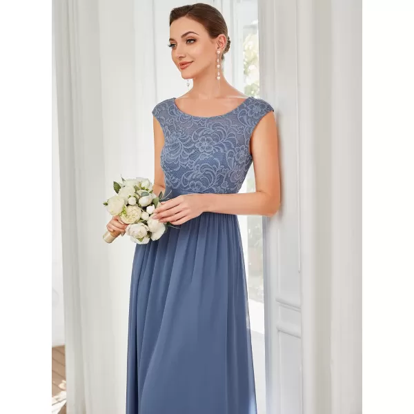 EverPretty Womens Womens Ruched Empire Wasit Bridesmaid Dresses 0646Haze Blue