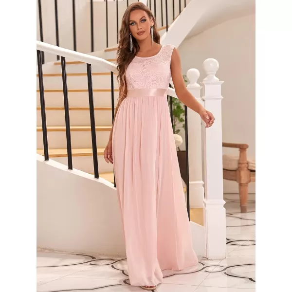 EverPretty Womens Womens Ruched Empire Wasit Bridesmaid Dresses 0646Pink