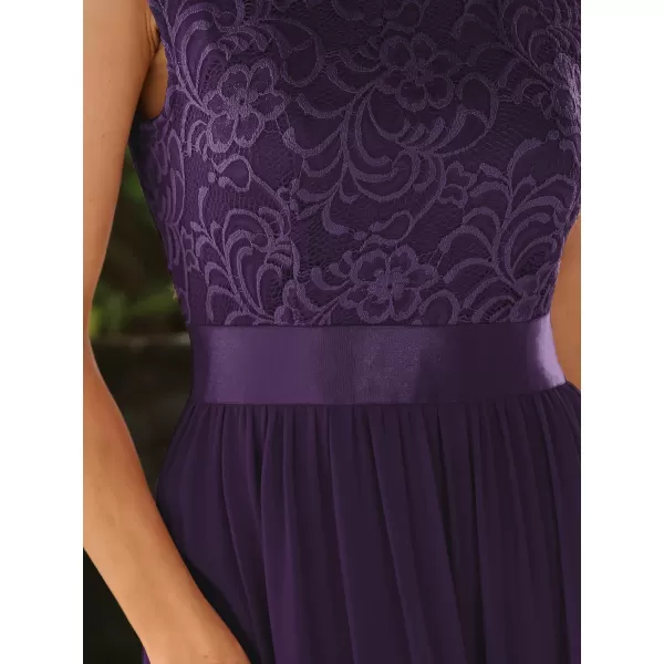 EverPretty Womens Womens Ruched Empire Wasit Bridesmaid Dresses 0646Purple