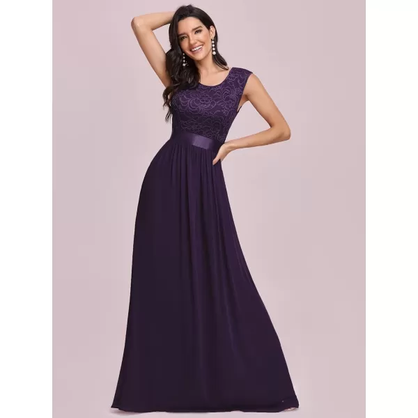 EverPretty Womens Womens Ruched Empire Wasit Bridesmaid Dresses 0646Purple