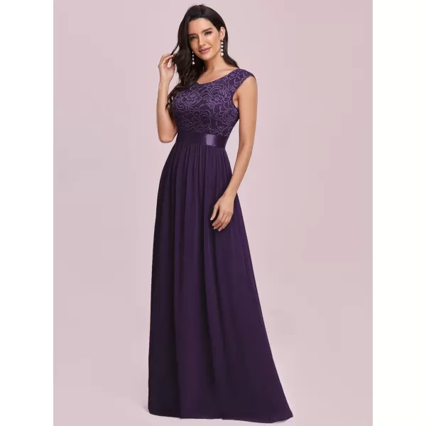 EverPretty Womens Womens Ruched Empire Wasit Bridesmaid Dresses 0646Purple
