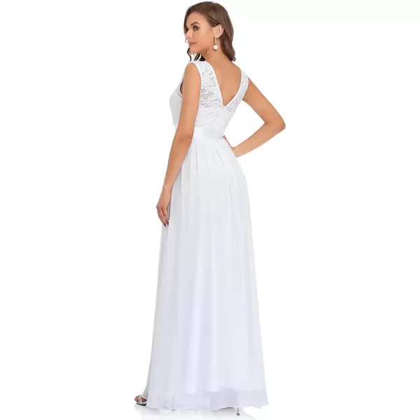 EverPretty Womens Womens Ruched Empire Wasit Bridesmaid Dresses 0646White
