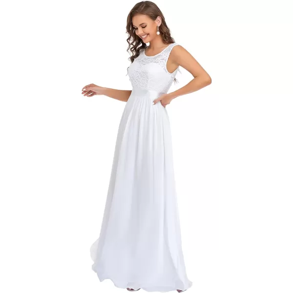 EverPretty Womens Womens Ruched Empire Wasit Bridesmaid Dresses 0646White