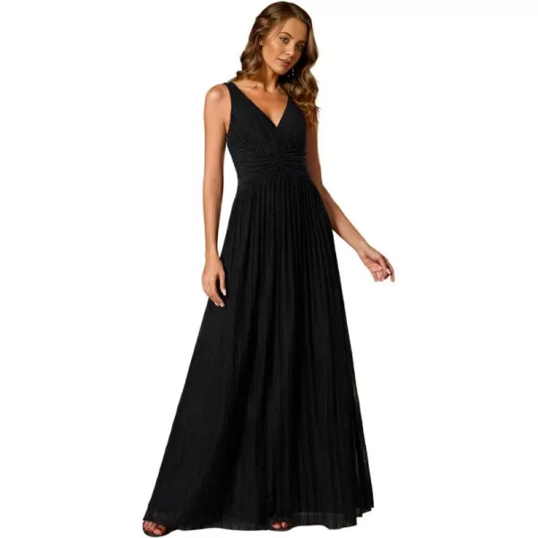 EverPretty Womens Comfy Sleeveless Plus Size A Line Floor Length Special Occasion Dress Black US24EverPretty Womens Comfy Sleeveless Plus Size A Line Floor Length Special Occasion Dress Black US24