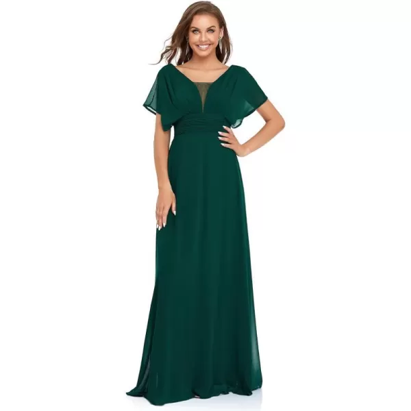 EverPretty Womens Elegant VNeck Formal Evening Dresses 7851Green