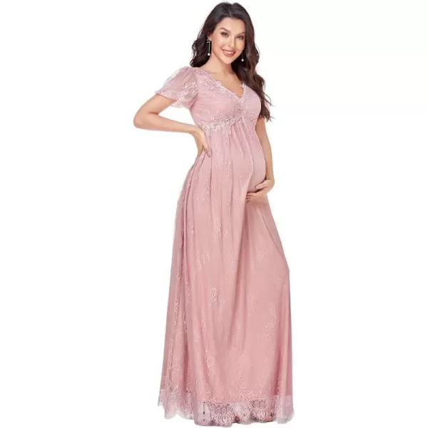 EverPretty Womens Lantern Sleeve Double V Neck Lace Embroidered A Line Maternity Photoshoot Dress 01537EYEverPretty Womens Lantern Sleeve Double V Neck Lace Embroidered A Line Maternity Photoshoot Dress 01537EY