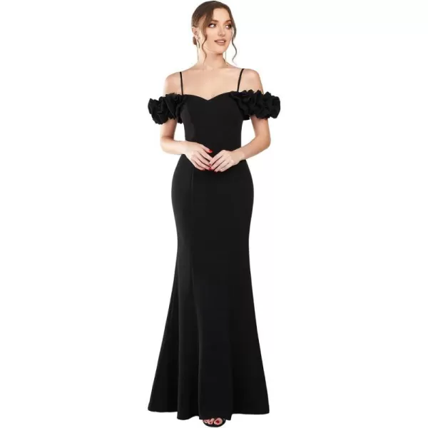 EverPretty Womens Sweetheart Cold Shoulder Backless Mermaid Evening Dresses 01633Black