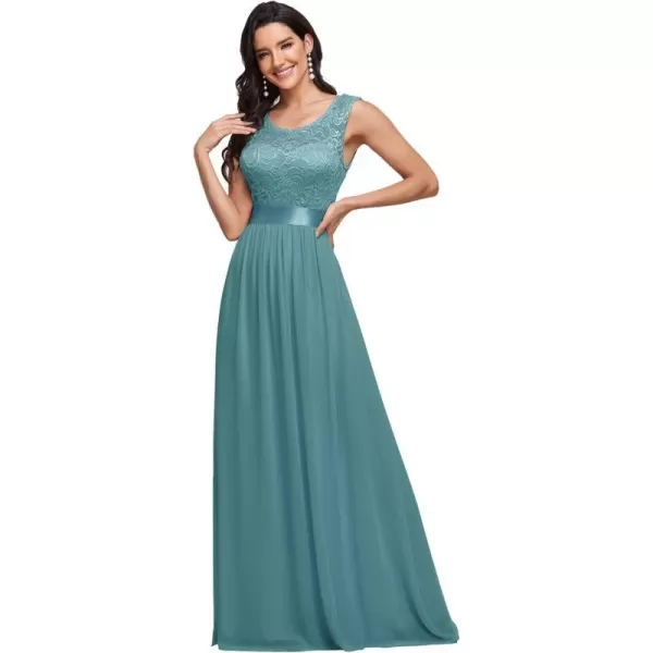 EverPretty Womens Womens Ruched Empire Wasit Bridesmaid Dresses 0646Demin Blue