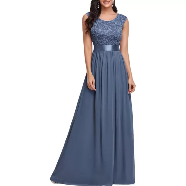 EverPretty Womens Womens Ruched Empire Wasit Bridesmaid Dresses 0646Haze Blue