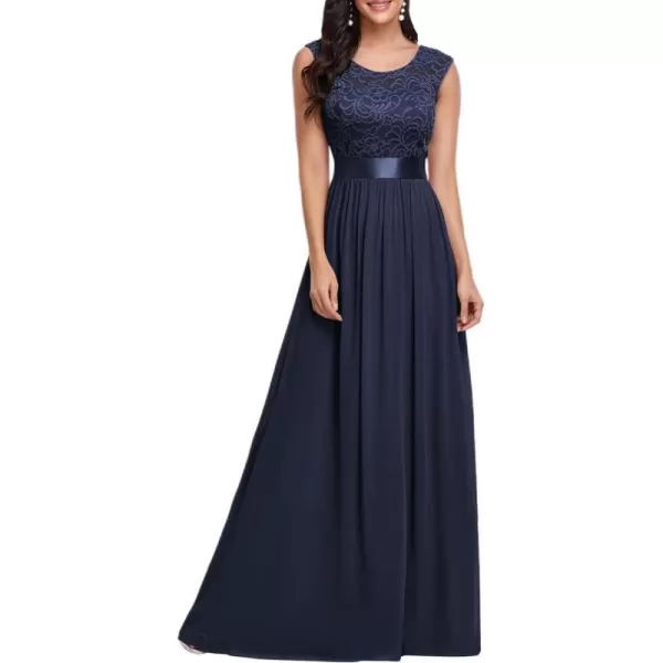 EverPretty Womens Womens Ruched Empire Wasit Bridesmaid Dresses 0646Navy Blue