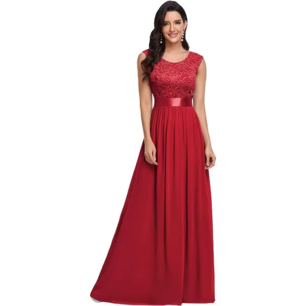 EverPretty Womens Womens Ruched Empire Wasit Bridesmaid Dresses 0646Red