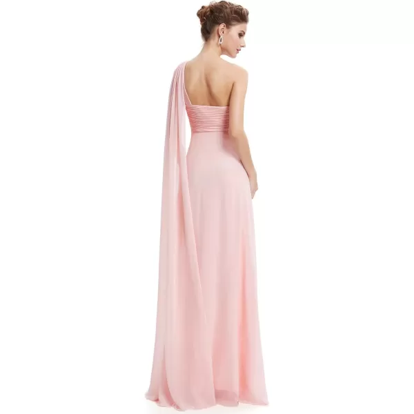 imageEverPretty Womens Summer OneShoulder Empire Waist Chiffon Pleated Maxi Formal Dress 09816Pink