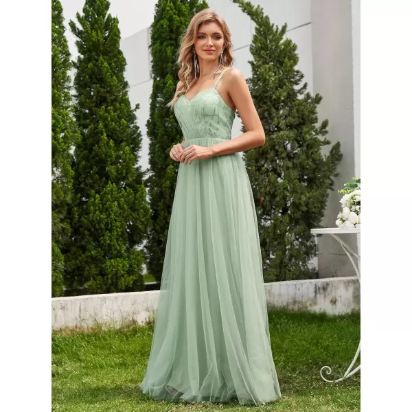 imageEverPretty Womens V Neck Sequin Sleeveless Summer Dresses Backless Bandage Floor Length Formal Dresses 02164Mint Green