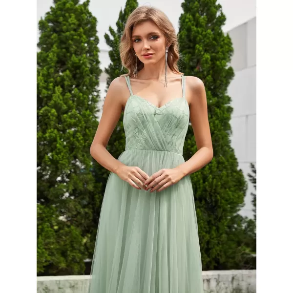 imageEverPretty Womens V Neck Sequin Sleeveless Summer Dresses Backless Bandage Floor Length Formal Dresses 02164Mint Green