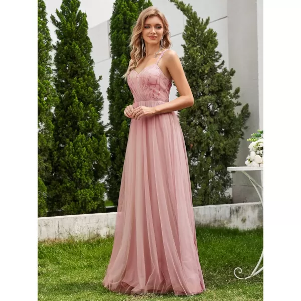 imageEverPretty Womens V Neck Sequin Sleeveless Summer Dresses Backless Bandage Floor Length Formal Dresses 02164Pink