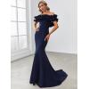 imageEverPretty Womens Off Shoulder Ruffle Sleeve Bodycon Formal Party Dress 0274