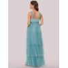 imageEverPretty Womens VNeck Bow Sash Tassel Tulle Maternity Evening Party Dress 20794EY