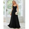imageEverPretty Womens Sexy Chiffon MultiWay Backless ALine Convertible Bridesmaid Dress 01692Black