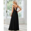 imageEverPretty Womens Sexy Chiffon MultiWay Backless ALine Convertible Bridesmaid Dress 01692Black