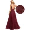 imageEverPretty Womens Sexy Chiffon MultiWay Backless ALine Convertible Bridesmaid Dress 01692Burgundy