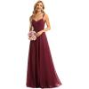 imageEverPretty Womens Sexy Chiffon MultiWay Backless ALine Convertible Bridesmaid Dress 01692Burgundy