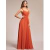 imageEverPretty Womens Sexy Chiffon MultiWay Backless ALine Convertible Bridesmaid Dress 01692Burnt Orange