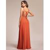 imageEverPretty Womens Sexy Chiffon MultiWay Backless ALine Convertible Bridesmaid Dress 01692Burnt Orange
